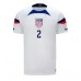 Camisa de time de futebol Estados Unidos Sergino Dest #2 Replicas 1º Equipamento Mundo 2022 Manga Curta